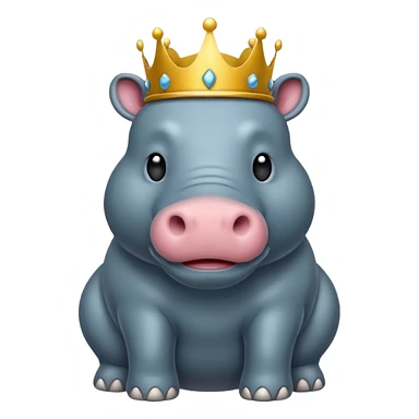 king hippopatamus sticker