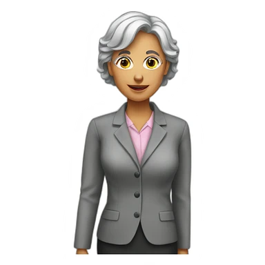 Grey hairs lady teacher standing sticker