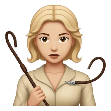 person with a whip sticker