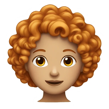 ginger girl with curly hair sticker