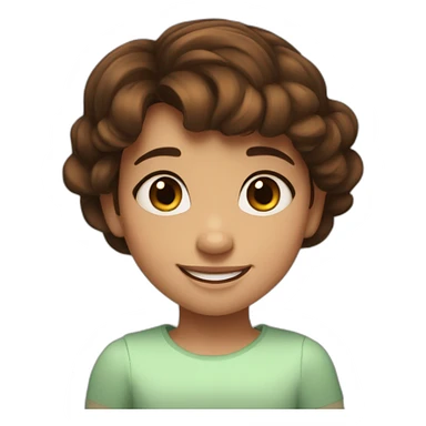 cute little smiling girl, shor brown hair, brown eyes, dsisney style, pixar style sticker