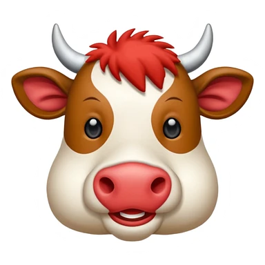 Vaca escocesa de las tierras altas donde no se le ven los ojos sticker