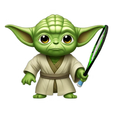 Yoda qui joue au tennis sticker