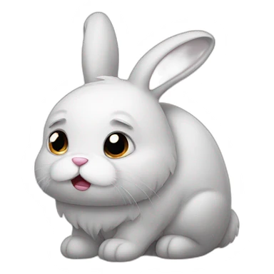 a sad bunny sticker