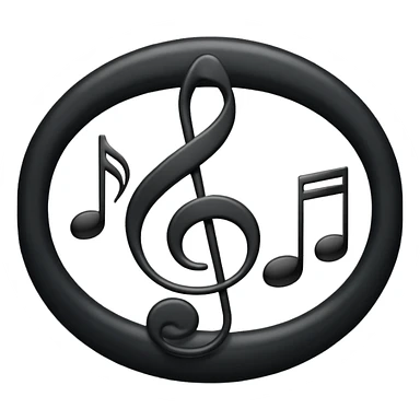 music notes appearing on a staff sticker