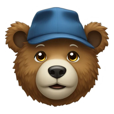 A bear with autism hat sticker