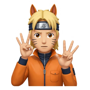 Horse hand sigh in naruto just hands no characters sticker
