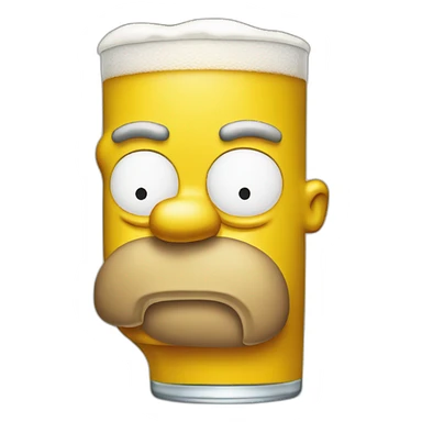Homer Simpson Drink beer sticker