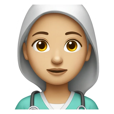 tired young woman sonographer sticker