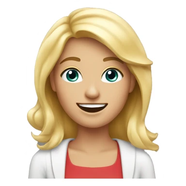 happy blonde woman with a lot of gifts sticker