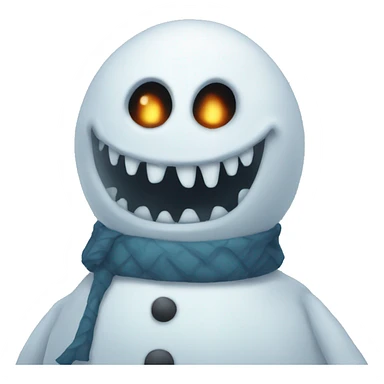 Creepy scary  snowman sticker