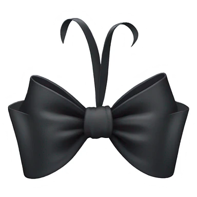 black coquette bow sticker