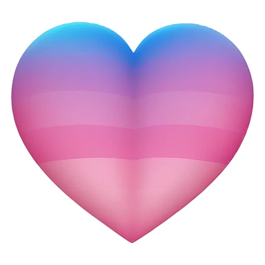 Pink and blue heart sticker