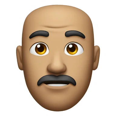 With long and dense sword-shaped eyebrows, and tightly closed lips. sticker