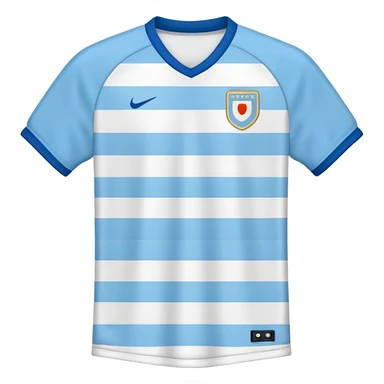 a vintage striped white and baby blue soccer jersey  sticker