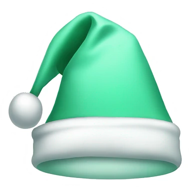 Mint Green Santa hat sticker