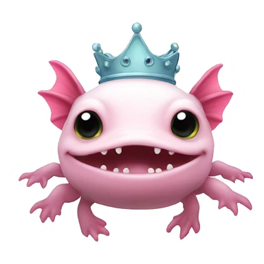 axolotl with crown sticker