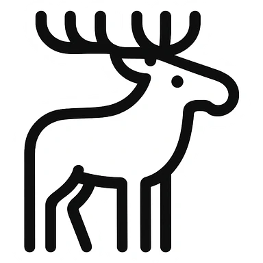 Moose icon  sticker