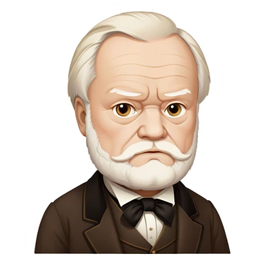 Cinematic Realistic portrait of Victor Hugo, shown as an iconic writer with intense, thoughtful eyes and richly detailed 19th‑century attire, rendered in warm, literary lighting that captures his creative spirit sticker