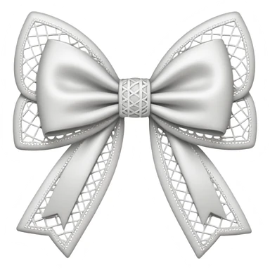 white lace bow sticker