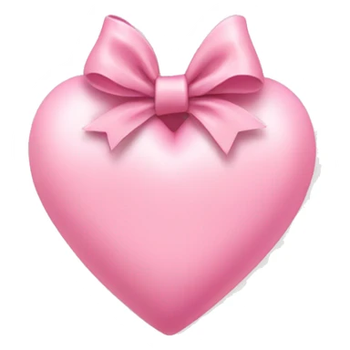 Baby pink heart with bow sticker