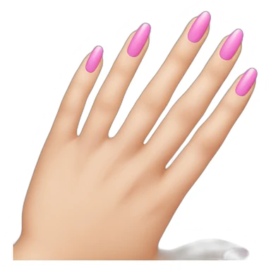 hand nail pink sticker