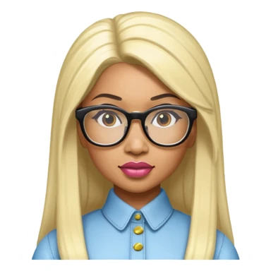 Rapper Nicki Minaj wear glasses sticker