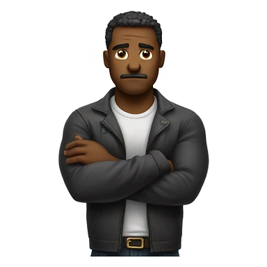 Crossed arms upset sticker