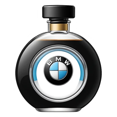 bmw inside in a perfume bottle sticker