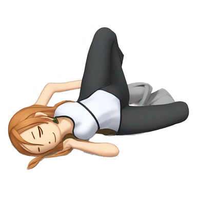 laying down sleeping full body Asuna anime sword art online one piece swim suiting  sticker