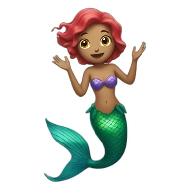 Mermaid swimming sticker