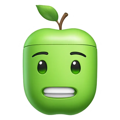 Green Apple AirPod maxes sticker