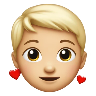 Cute baby with Heart sticker