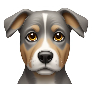 Grey and tan points dog sticker