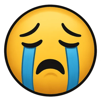 crying face emoji sticker