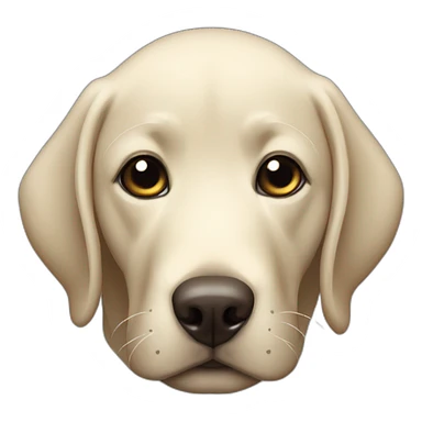 Black lab round face small black eyes small tongue sticker