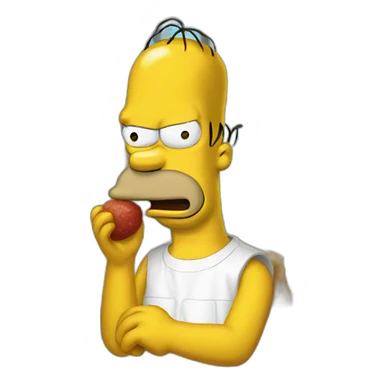 Homer mange son pied sticker