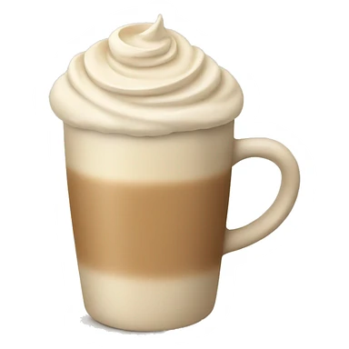 beige cream latte sticker