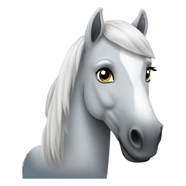 Grey pony sticker