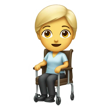 disabled woman on chair sticker