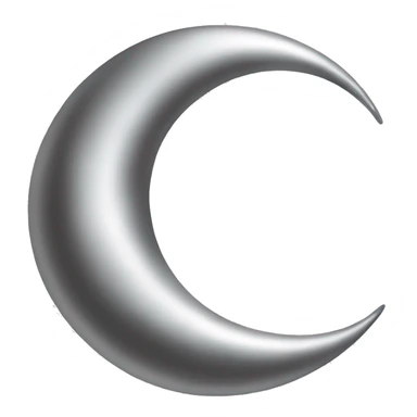 Silver Crescent moon  sticker