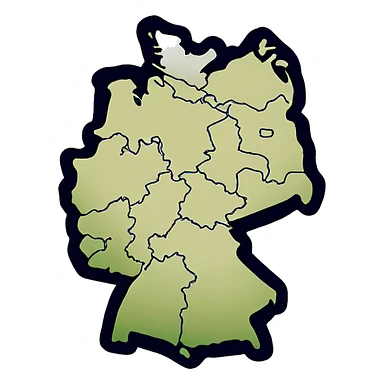 Germany map  sticker