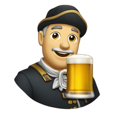 Buveur de bière sticker