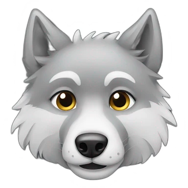 loup qui fait caca sticker