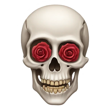 skeleton with rose eyes sticker