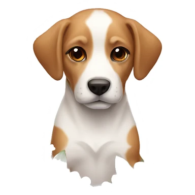 Perrita con flores sticker