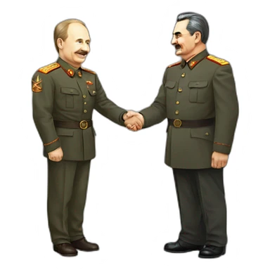 Stalin shakes Putin's hand sticker