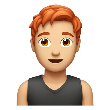 Red hair arms up  sticker