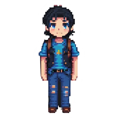 Pixel art boyfriend character sticker