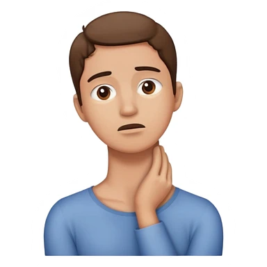 a person holding there neck  sticker